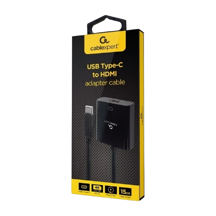 Cablu video cablexpert a-cm-hdmif-04, usb 3.1 type-c (m) - hdmi (f), 0.15 m, negru 4