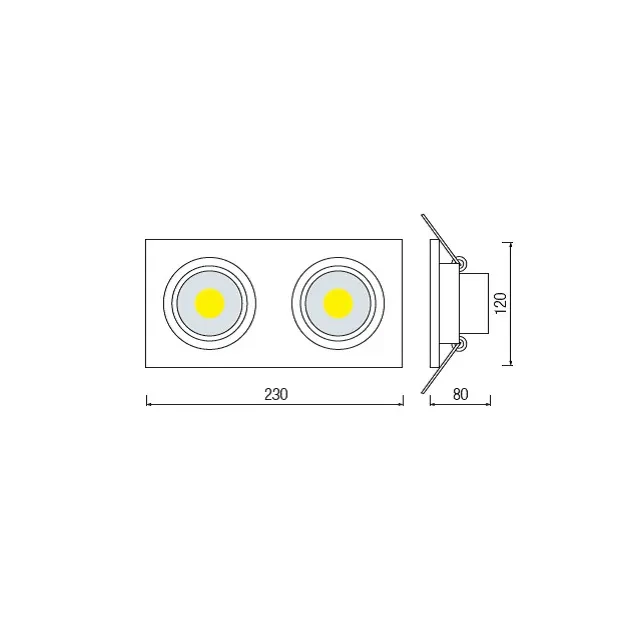 Felinar led veronica 10 w led 6400 k 220 - 240 v ip20 horoz 2