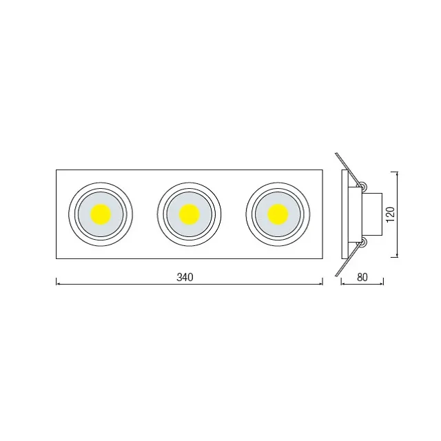 Светильник светодиодный hl6713l 10 вт 6400 k 220 - 240 в ip20 horoz 2