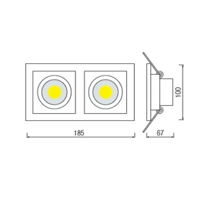 Felinar led sabrina 8 w cob 6400 k 220 - 240 v ip20 horoz Thumbnail 2