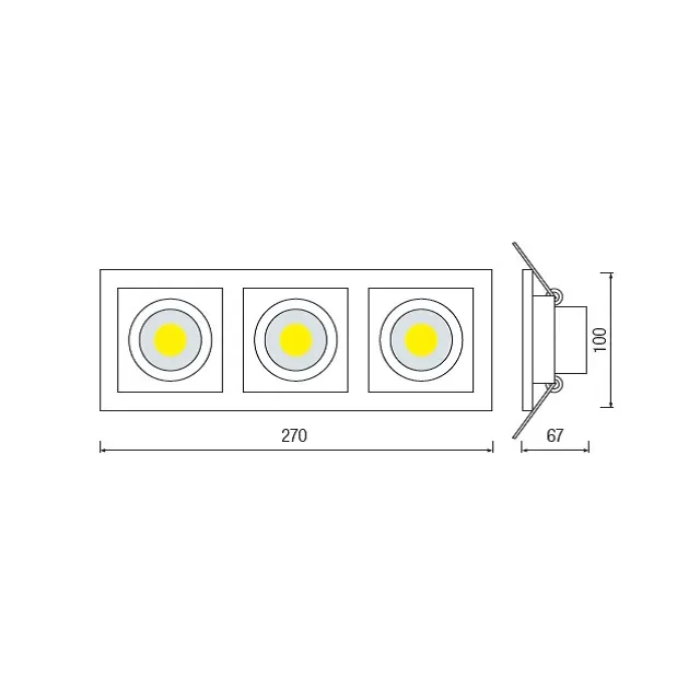 Светильник светодиодный hl6723l 8 вт 6400 k 220 - 240 в ip20 horoz 2