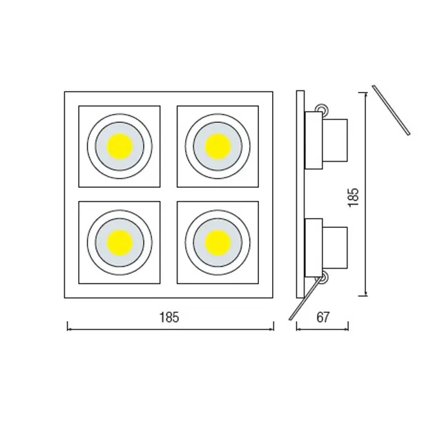 Felinar led sabrina 8 w cob 2700 k 220 - 240 v ip20 horoz 2