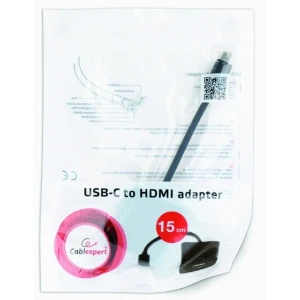 Видеоадаптер cablexpert a-cm-hdmif-01, type-c - hdmi (f), 0,15м, чёрный Thumbnail 3