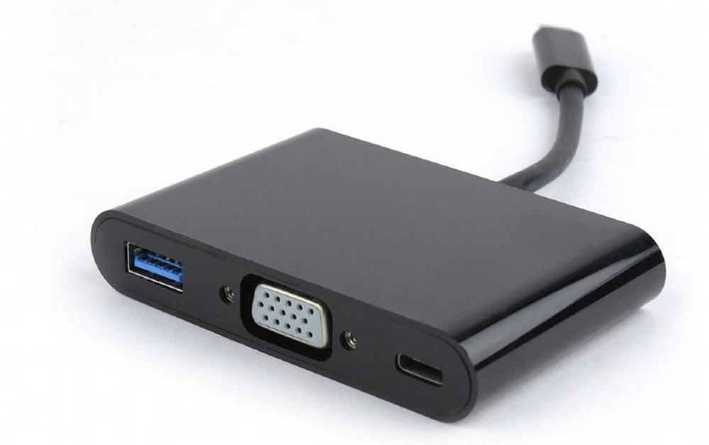 Видеоадаптер cablexpert a-cm-vga3in1-01, type-c - , 0,15м, чёрный 2