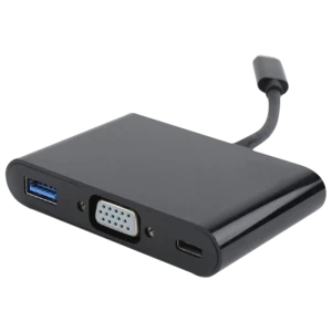Видеоадаптер cablexpert a-cm-vga3in1-01, type-c - , 0,15м, чёрный