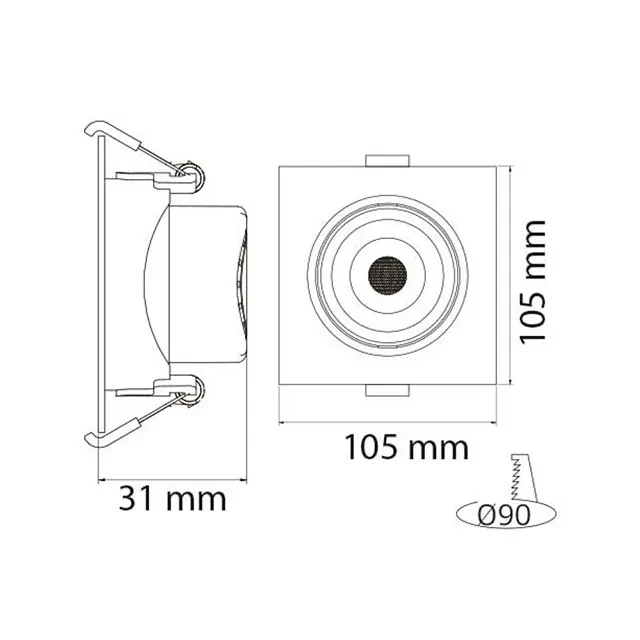 Felinar led maya-9 9 w smd 6400 k 220 - 240 v ip20 horoz 2