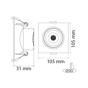 Felinar led maya-9 9 w smd 6400 k 220 - 240 v ip20 horoz Thumbnail 2