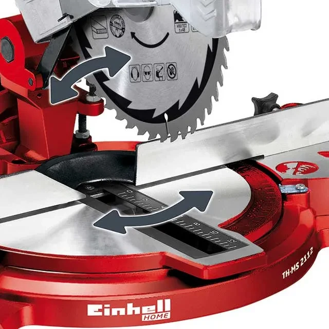 Пила циркулярная стационарная einhell th-ms 2112 1600 вт 230 в 5000 об/мин 3