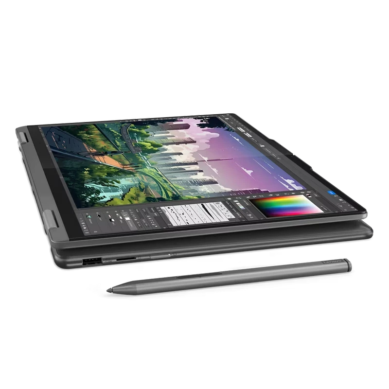 Ноутбук 14" lenovo yoga 7 2-в-1 14ahp9, storm grey, amd ryzen 7 8840hs, 16gb/1024gb, windows 11 home 11