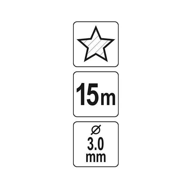 Леска для тримера 3 мм x 15 м звезда flo 2