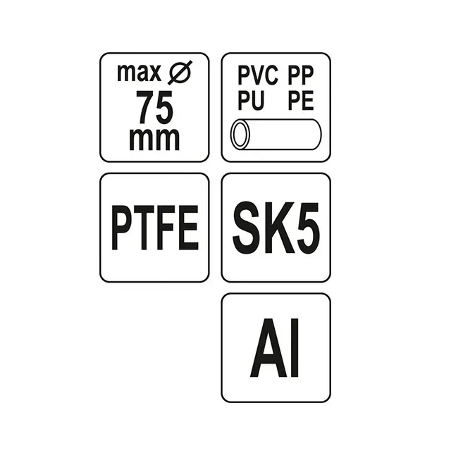 Clește pentru tăiat țevi pvc 75 mm yato 2
