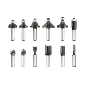 Set freze 12 buc. pentru lemn 6 - 28.6 mm cilindric vorel