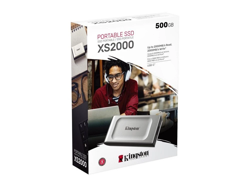 Ssd portabil extern kingston xs2000, 500 gb, argintiu (sxs2000/500g) 8