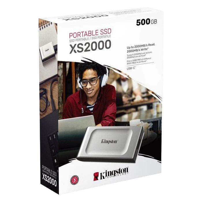 Ssd portabil extern kingston xs2000, 500 gb, argintiu (sxs2000/500g) 7
