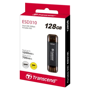Внешний портативный ssd накопитель transcend esd310c, 128 гб, чёрный (ts128gesd310c) Thumbnail 2