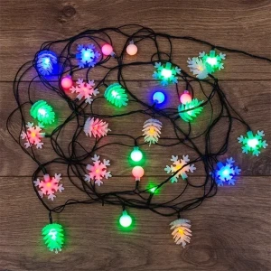 Гирлянда "шарики, снежинки, елочки" 3.7 вт 4.4 м 220 - 240 в ip20 led rexant