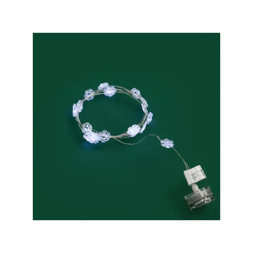 Гирлянда снежинка 2 вт 2 м 4000 k 4.5 v dc ip20 led rexant 2