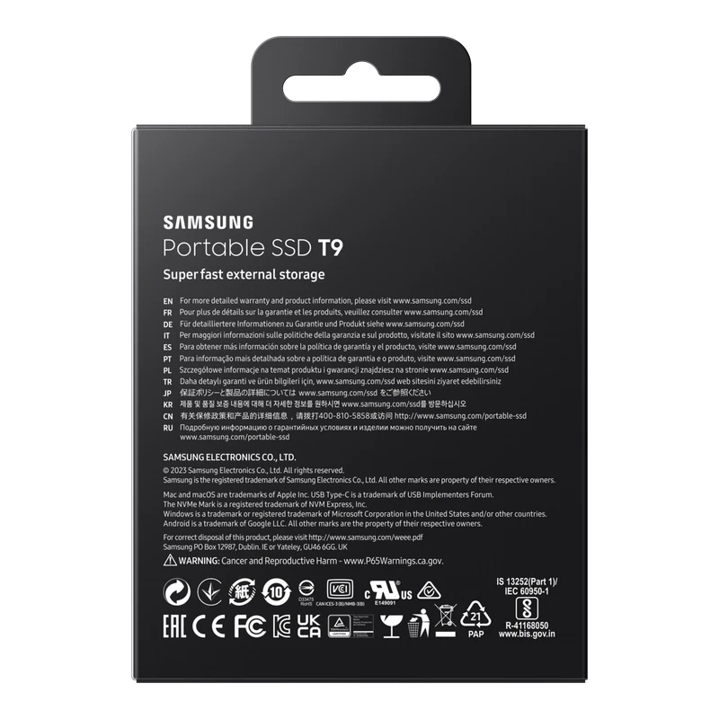 Ssd portabil extern samsung t9, 1 tb, negru (mu-pg1t0b/eu) 2