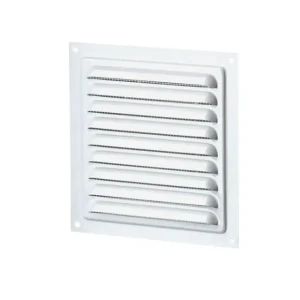 Вентиляционная решетка с сеткой wm125 125 x 125 мм сталь белый ventika