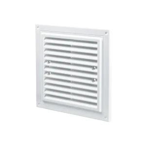 Grilaj de ventilare cu sită mwr 250x180 250 x 180 mm plastic alb
