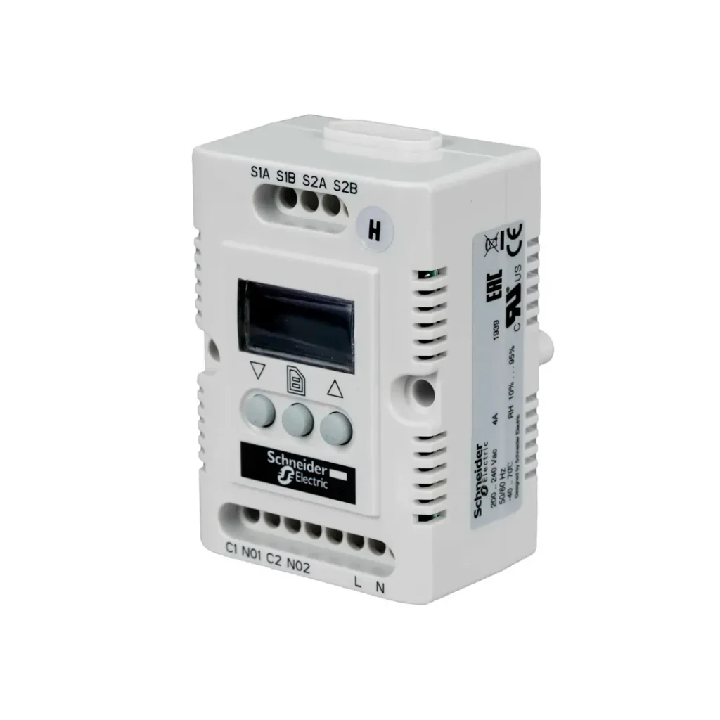 Термостат/гигростат nsyccohyt230vid электронные 85 x 56 x 44 мм schneider-electric 2