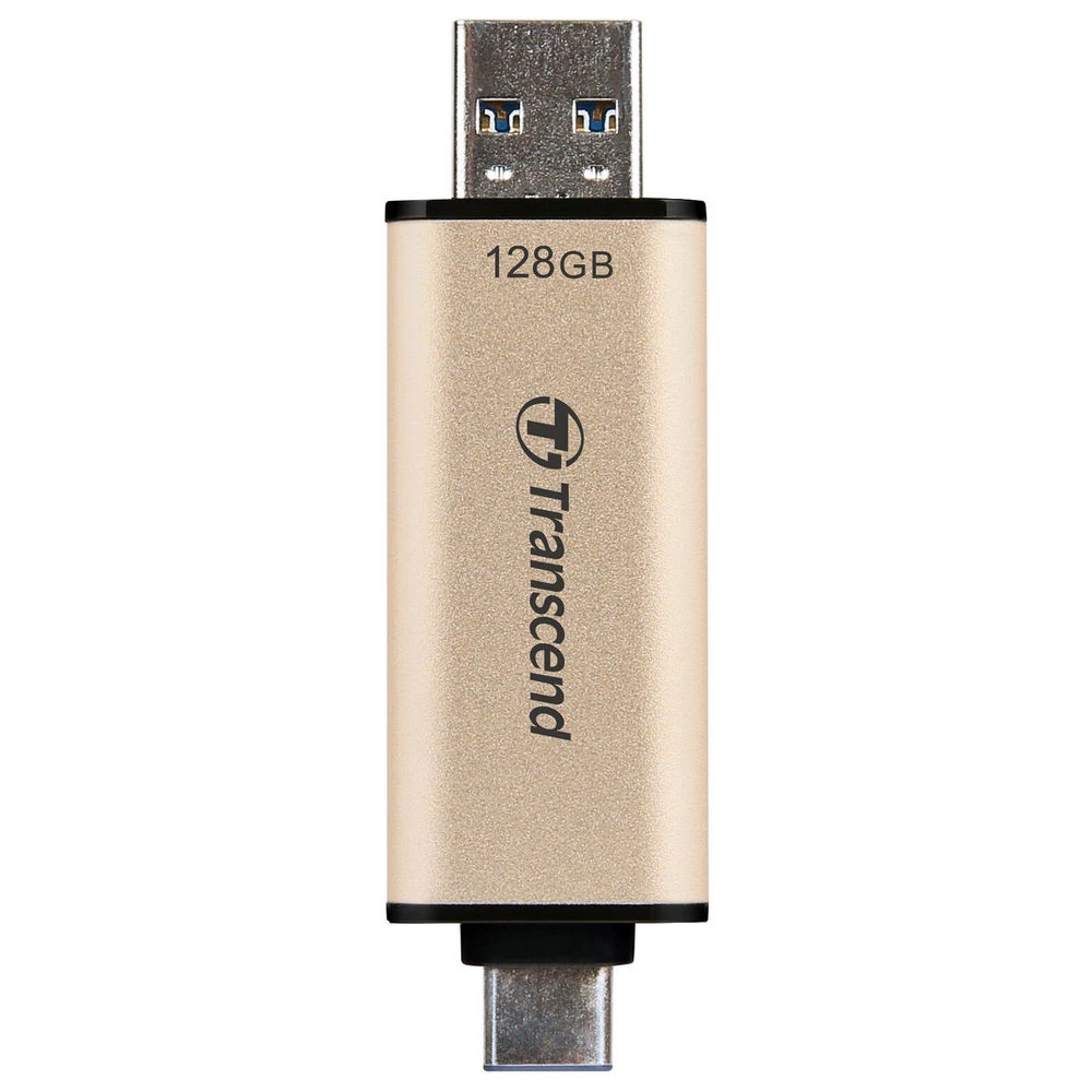 Usb flash накопитель transcend jetflash 930c, 128гб, золотистый 8
