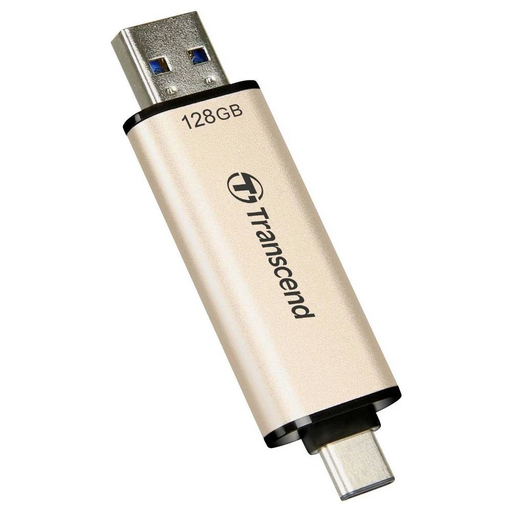Usb flash накопитель transcend jetflash 930c, 128гб, золотистый 7