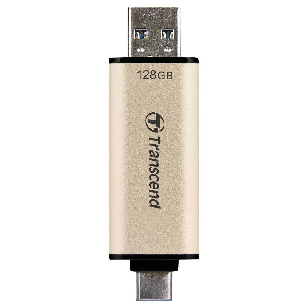 Usb flash накопитель transcend jetflash 930c, 128гб, золотистый 6