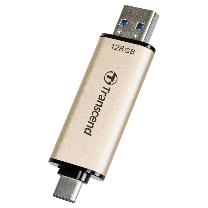 Usb flash накопитель transcend jetflash 930c, 128гб, золотистый 10