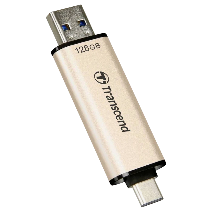Usb flash накопитель transcend jetflash 930c, 128гб, золотистый 4