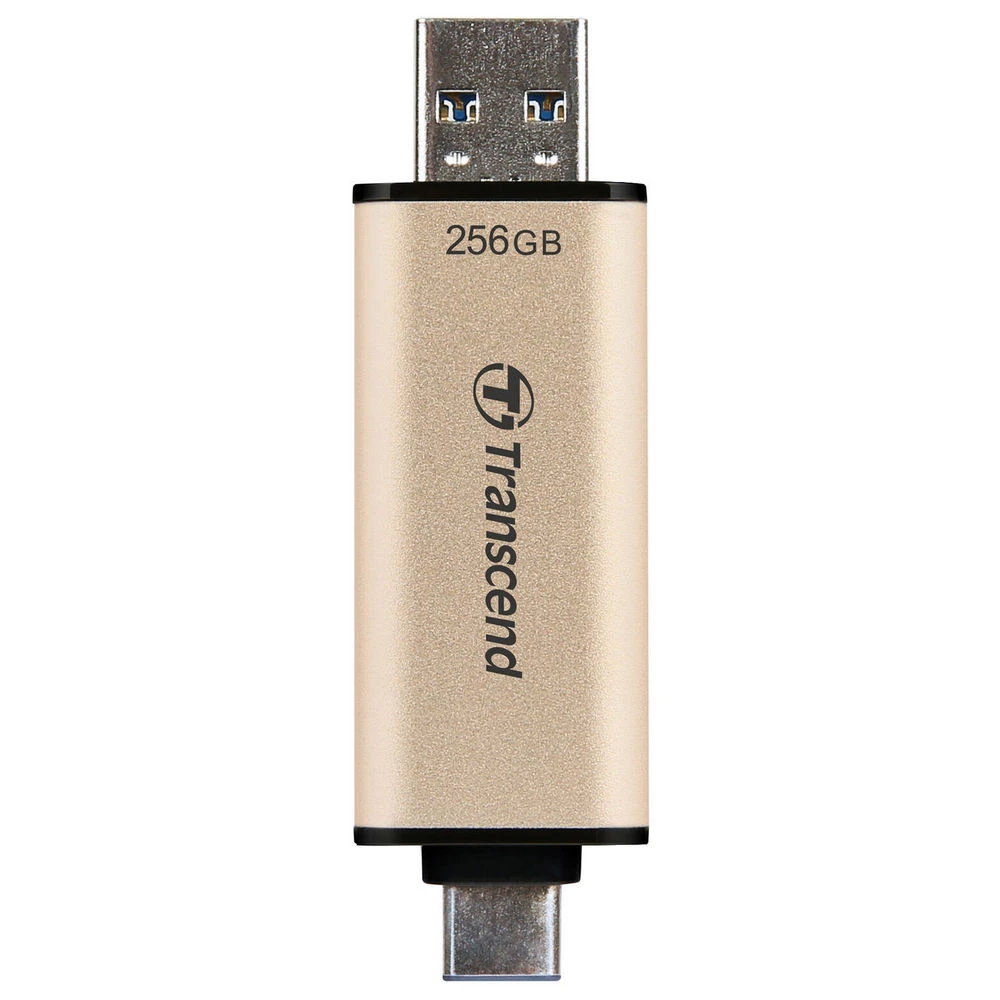 Usb flash накопитель transcend jetflash 930c, 256гб, золотистый 10