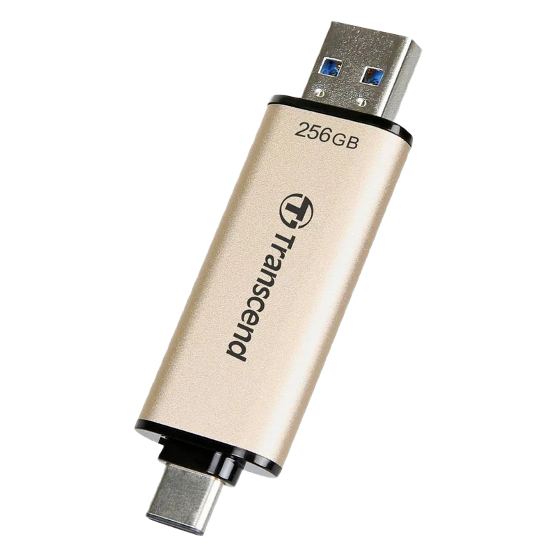 Usb flash накопитель transcend jetflash 930c, 256гб, золотистый 2