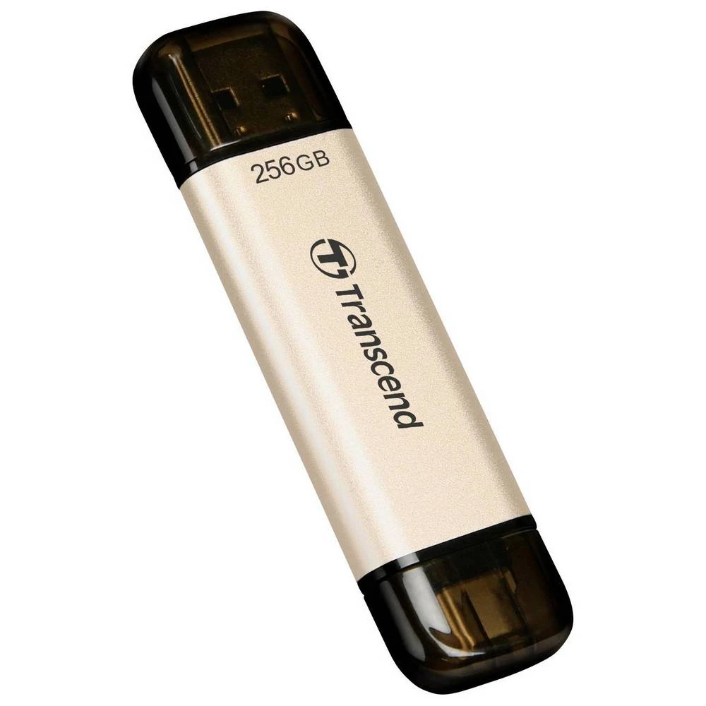 Usb flash накопитель transcend jetflash 930c, 256гб, золотистый 9