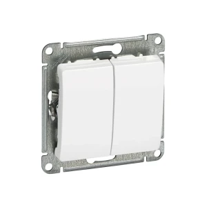 Întrerupător dublu glossa 10 a 250 v alb schneider-electric