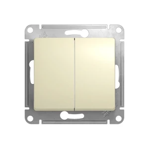 Двойной выключатель glossa 10 a 250 в бежевый schneider-electric