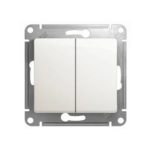 Двойной выключатель glossa 10 a 250 в перламутровый schneider-electric