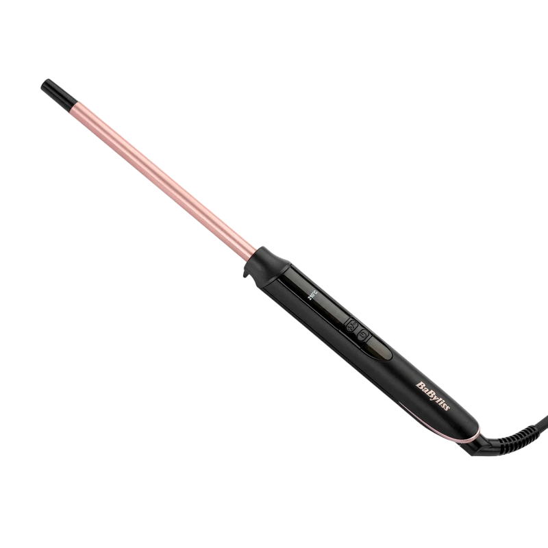 Ondulator de păr babyliss tight curls wand c449e, negru | roz 13
