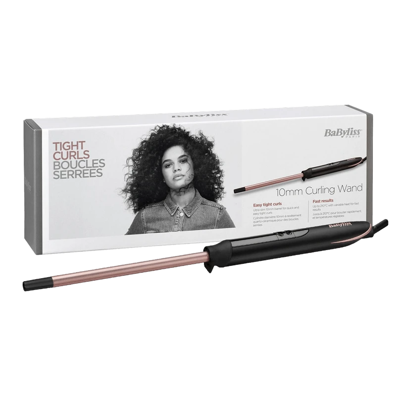Ondulator de păr babyliss tight curls wand c449e, negru | roz 2