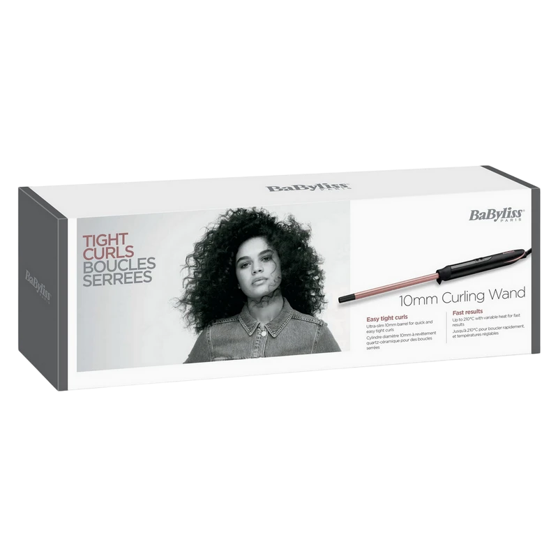 Ondulator de păr babyliss tight curls wand c449e, negru | roz 5