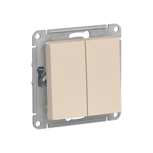 Întrerupător dublu atlas design 10 a 250 v bej schneider-electric