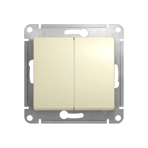 Двойной выключатель glossa 10 a 250 в бежевый schneider-electric
