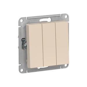 Întrerupător triplu atlas design 10 a 250 v bej schneider-electric