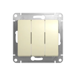 Тройной выключатель glossa 10 a 250 в бежевый schneider-electric