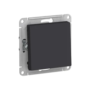 Выключатель одноклавишный с возвратом atlas design 10 a 250 в углерод schneider-electric