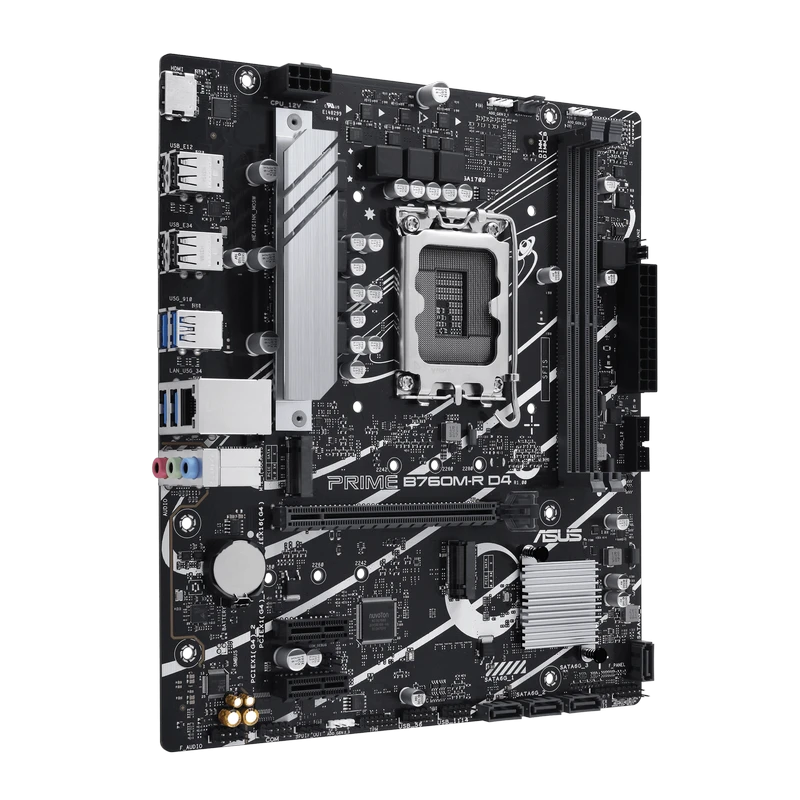 Материнская плата asus prime b760m-r d4, lga1700, intel b760, micro-atx 2