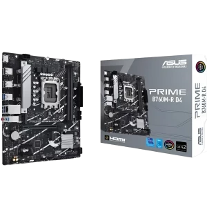 Материнская плата ASUS PRIME B760M-R D4, LGA1700, Intel B760, Micro-ATX