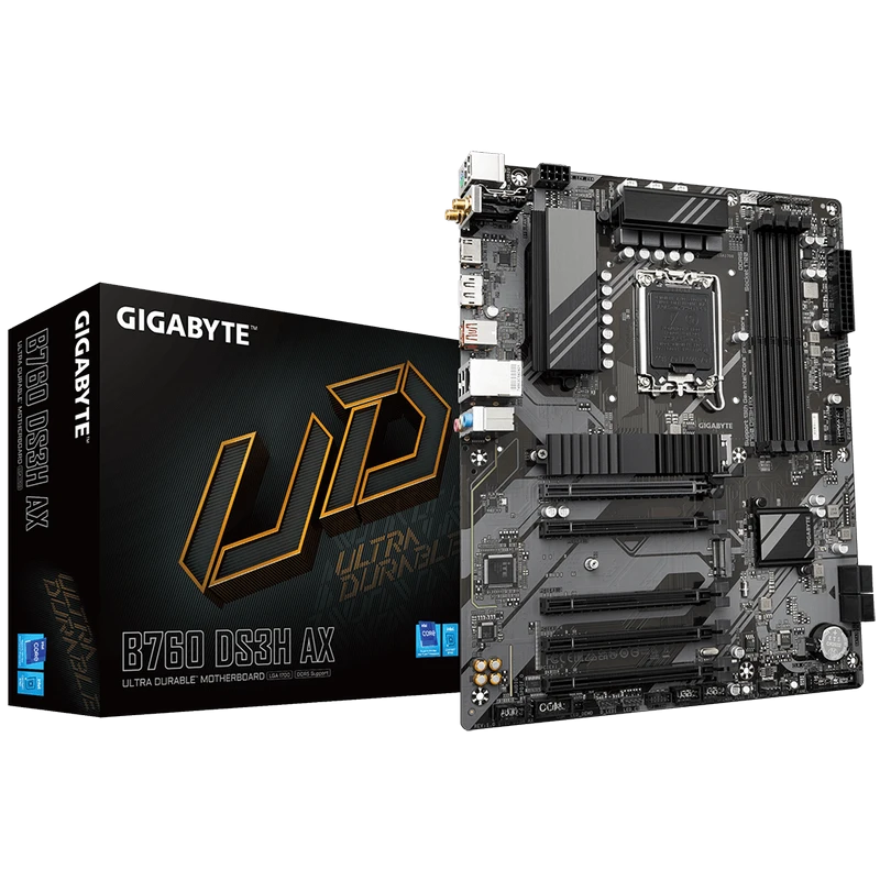 Placă de bază gigabyte b760 ds3h ax, lga1700, intel b760, atx 10