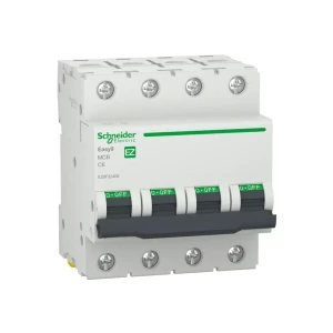 Выключатель автоматический schneider-electric ez9 4p 6 a 400 в c