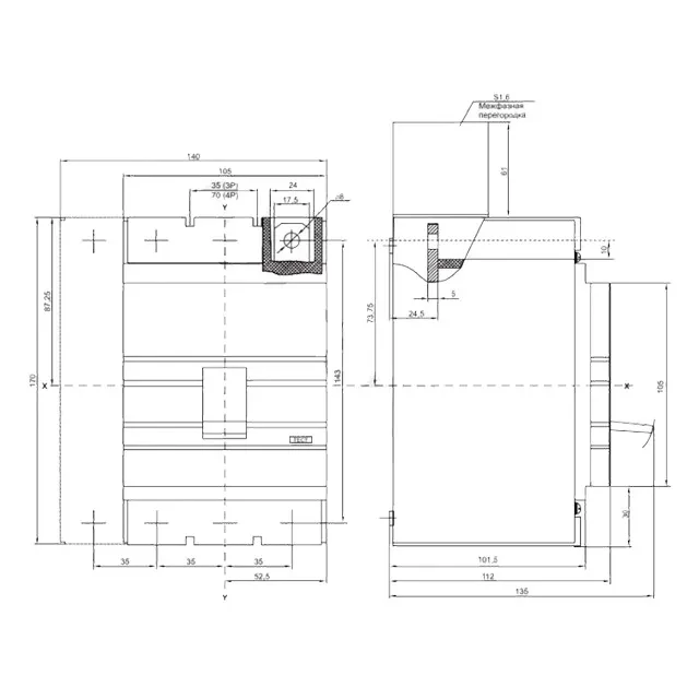 Întreruptor automat iek va88-35 3p 80 a 400 v a 2