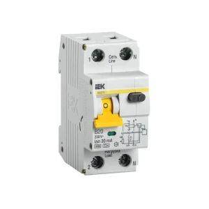 Дифференциальный переключатель avdt32 b 30 ма 20 a 2p 220 - 240 в iek Thumbnail 1